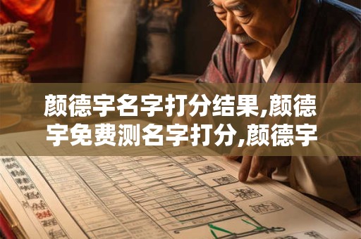 颜德宇名字打分结果,颜德宇免费测名字打分,颜德宇周易免费测名字打分