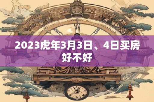 2023虎年3月3日、4日买房好不好