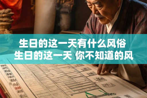 生日的这一天有什么风俗 生日的这一天 你不知道的风俗习惯