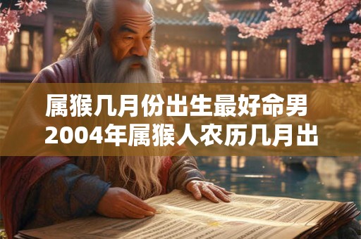 属猴几月份出生最好命男 2004年属猴人农历几月出生好