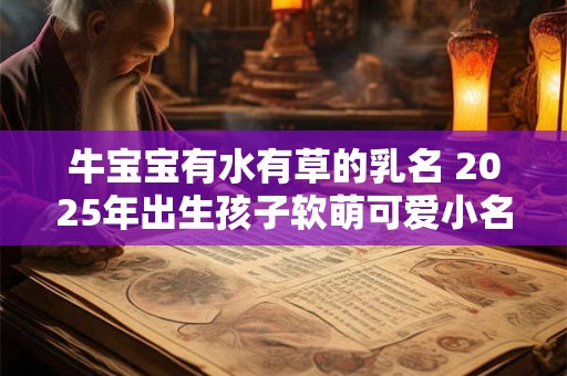 牛宝宝有水有草的乳名 2025年出生孩子软萌可爱小名
