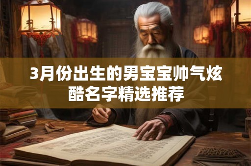 3月份出生的男宝宝帅气炫酷名字精选推荐
