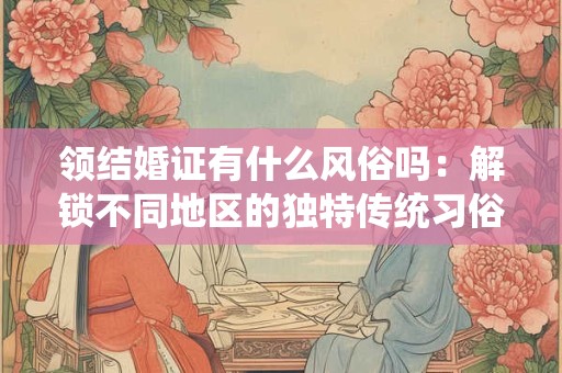 领结婚证有什么风俗吗：解锁不同地区的独特传统习俗
