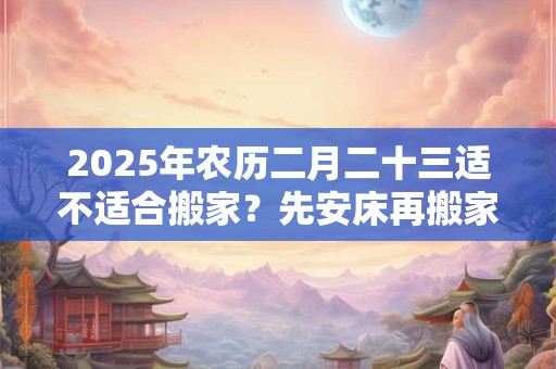 2025年农历二月二十三适不适合搬家？先安床再搬家行吗？