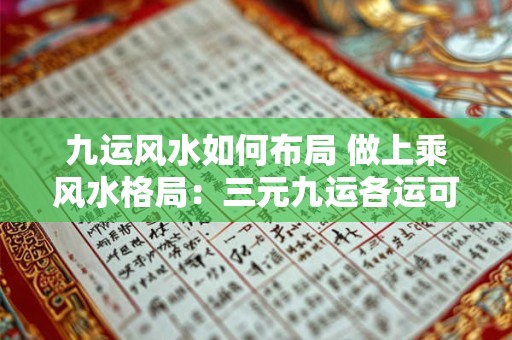 九运风水如何布局 做上乘风水格局：三元九运各运可立的旺局