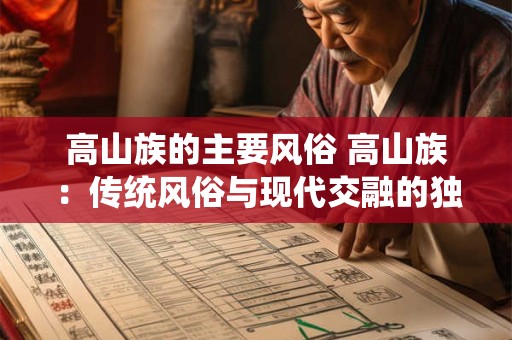 高山族的主要风俗 高山族：传统风俗与现代交融的独特文化