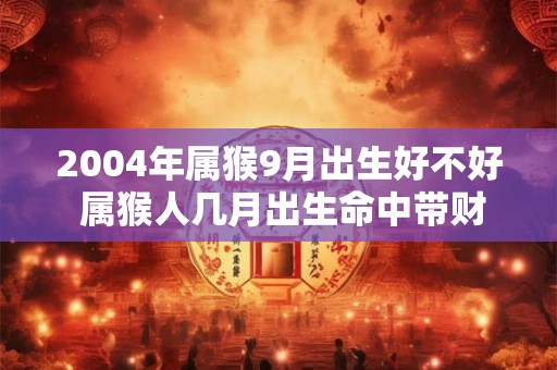 2004年属猴9月出生好不好 属猴人几月出生命中带财