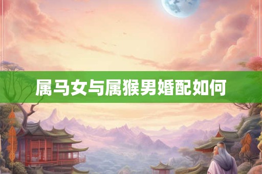 属马女与属猴男婚配如何