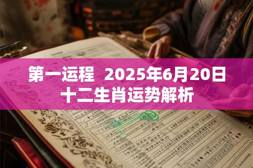 第一运程  2025年6月20日十二生肖运势解析