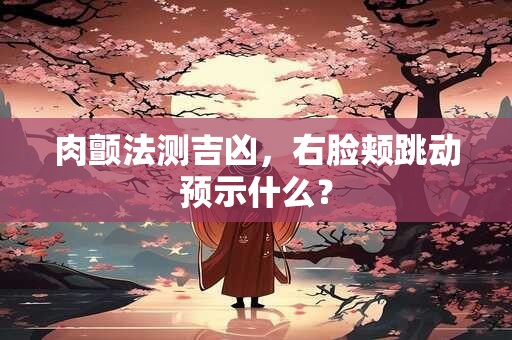 肉颤法测吉凶，右脸颊跳动预示什么？