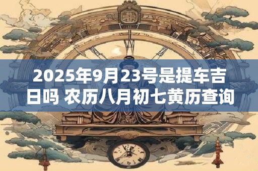 2025年9月23号是提车吉日吗 农历八月初七黄历查询