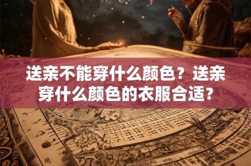送亲不能穿什么颜色？送亲穿什么颜色的衣服合适？