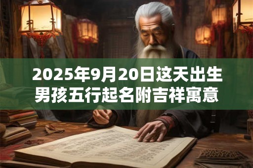 2025年9月20日这天出生男孩五行起名附吉祥寓意