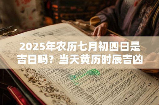2025年农历七月初四日是吉日吗？当天黄历时辰吉凶查询