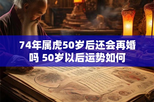 74年属虎50岁后还会再婚吗 50岁以后运势如何