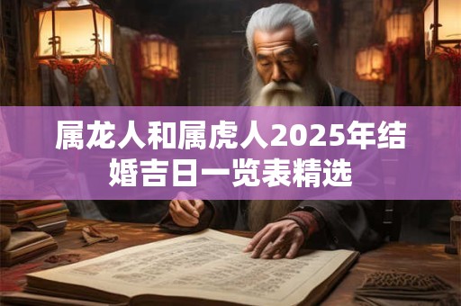 属龙人和属虎人2025年结婚吉日一览表精选