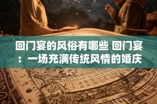 回门宴的风俗有哪些 回门宴：一场充满传统风情的婚庆盛宴