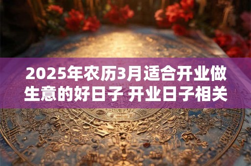2025年农历3月适合开业做生意的好日子 开业日子相关讲究
