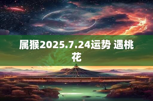 属猴2025.7.24运势 遇桃花