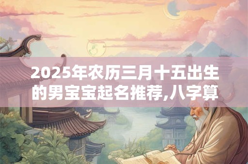 2025年农历三月十五出生的男宝宝起名推荐,八字算命