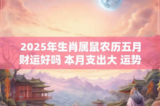 2025年生肖属鼠农历五月财运好吗 本月支出大 运势有所下滑