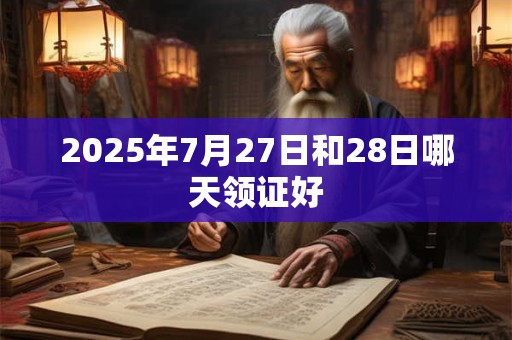 2025年7月27日和28日哪天领证好