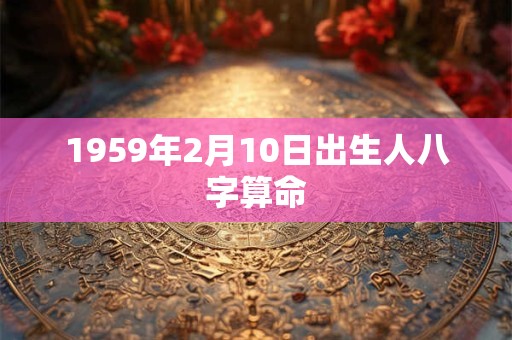 1959年2月10日出生人八字算命