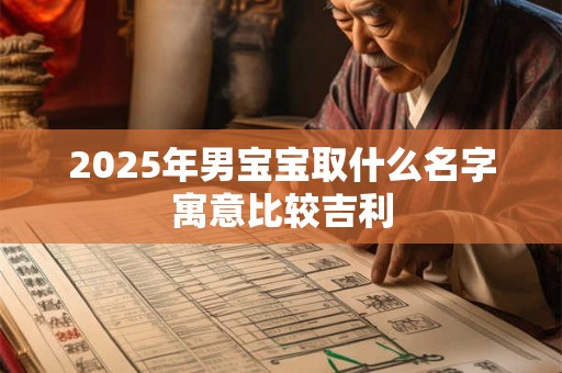 2025年男宝宝取什么名字寓意比较吉利