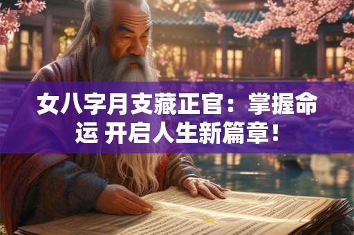女八字月支藏正官：掌握命运 开启人生新篇章！