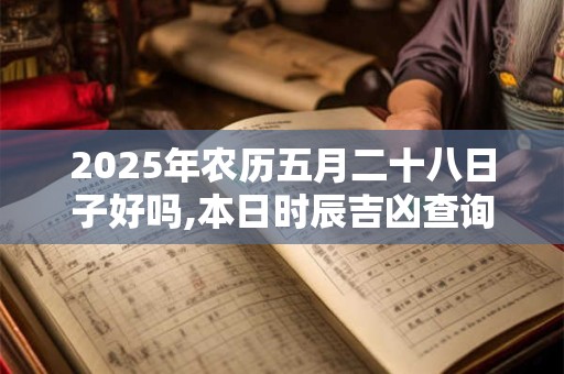 2025年农历五月二十八日子好吗,本日时辰吉凶查询