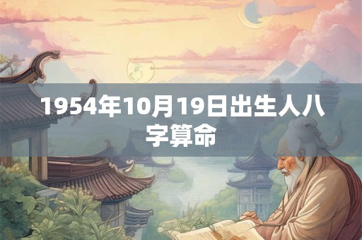 1954年10月19日出生人八字算命