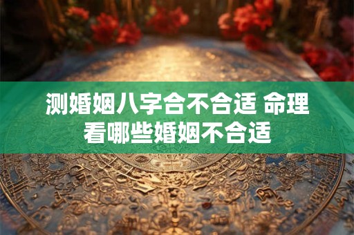 测婚姻八字合不合适 命理看哪些婚姻不合适