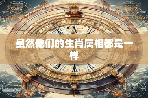 虽然他们的生肖属相都是一样