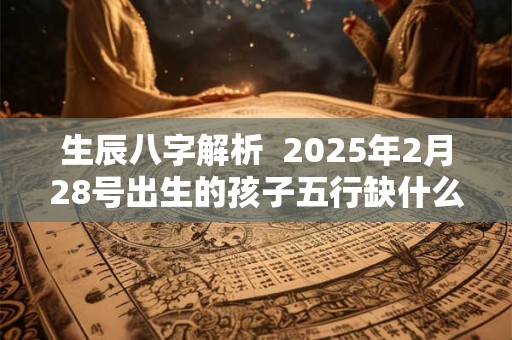 生辰八字解析  2025年2月28号出生的孩子五行缺什么