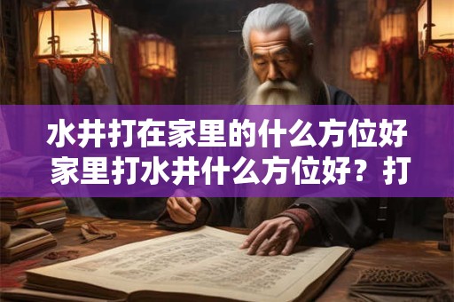 水井打在家里的什么方位好 家里打水井什么方位好？打井风水位置的要点