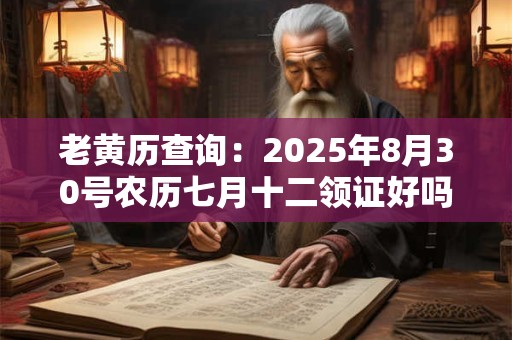 老黄历查询：2025年8月30号农历七月十二领证好吗