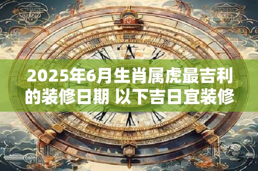 2025年6月生肖属虎最吉利的装修日期 以下吉日宜装修
