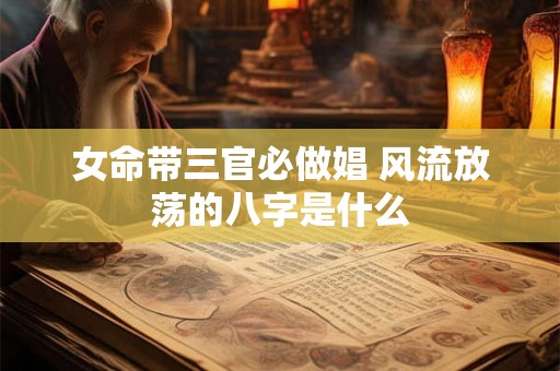 女命带三官必做娼 风流放荡的八字是什么