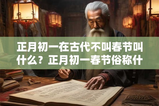 正月初一在古代不叫春节叫什么？正月初一春节俗称什么