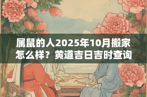 属鼠的人2025年10月搬家怎么样？黄道吉日吉时查询一览表