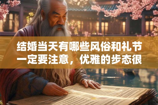 结婚当天有哪些风俗和礼节一定要注意，优雅的步态很重要