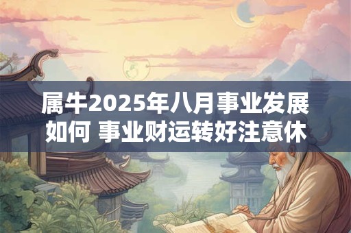 属牛2025年八月事业发展如何 事业财运转好注意休息