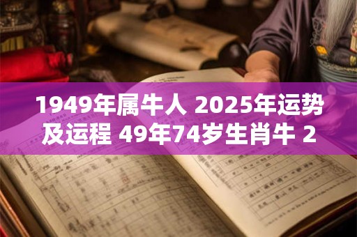 1949年属牛人 2025年运势及运程 49年74岁生肖牛 2025年每月运势