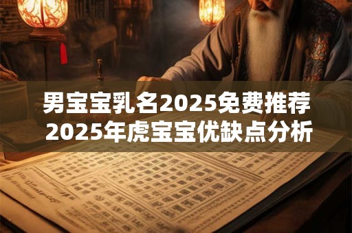 男宝宝乳名2025免费推荐 2025年虎宝宝优缺点分析