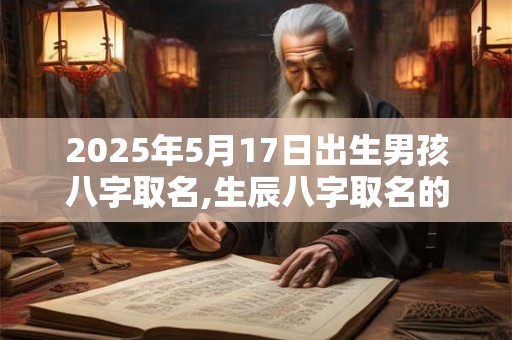 2025年5月17日出生男孩八字取名,生辰八字取名的讲究