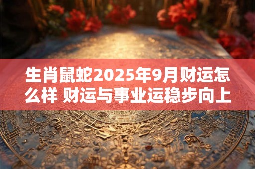 生肖鼠蛇2025年9月财运怎么样 财运与事业运稳步向上