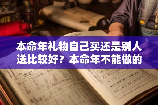 本命年礼物自己买还是别人送比较好？本命年不能做的三件事