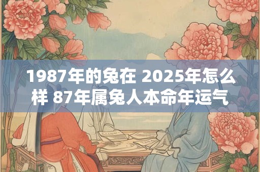 1987年的兔在 2025年怎么样 87年属兔人本命年运气