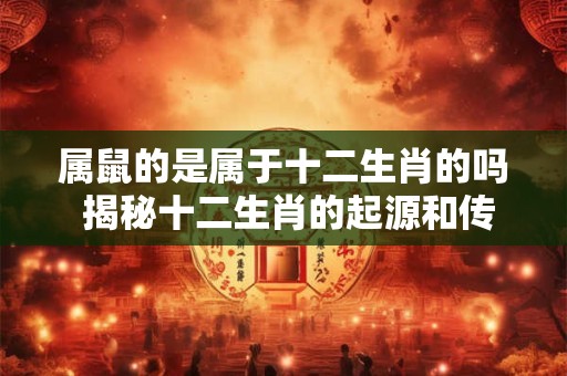 属鼠的是属于十二生肖的吗 揭秘十二生肖的起源和传说