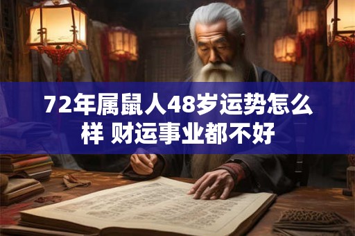 72年属鼠人48岁运势怎么样 财运事业都不好 72年属鼠人48岁运势怎么样 财运事业都不好